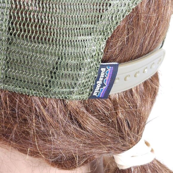 Patagonia Unisex Fitz Roy Crest Lopro OS Ash Tan Adjus Snapback Trucker Cap Hat - Picture 6 of 9